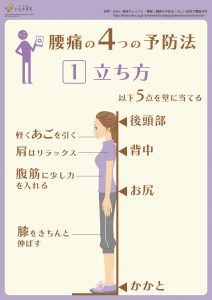 腰痛の4つの予防法 立ち方