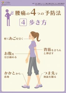 腰痛の4つの予防法 歩き方