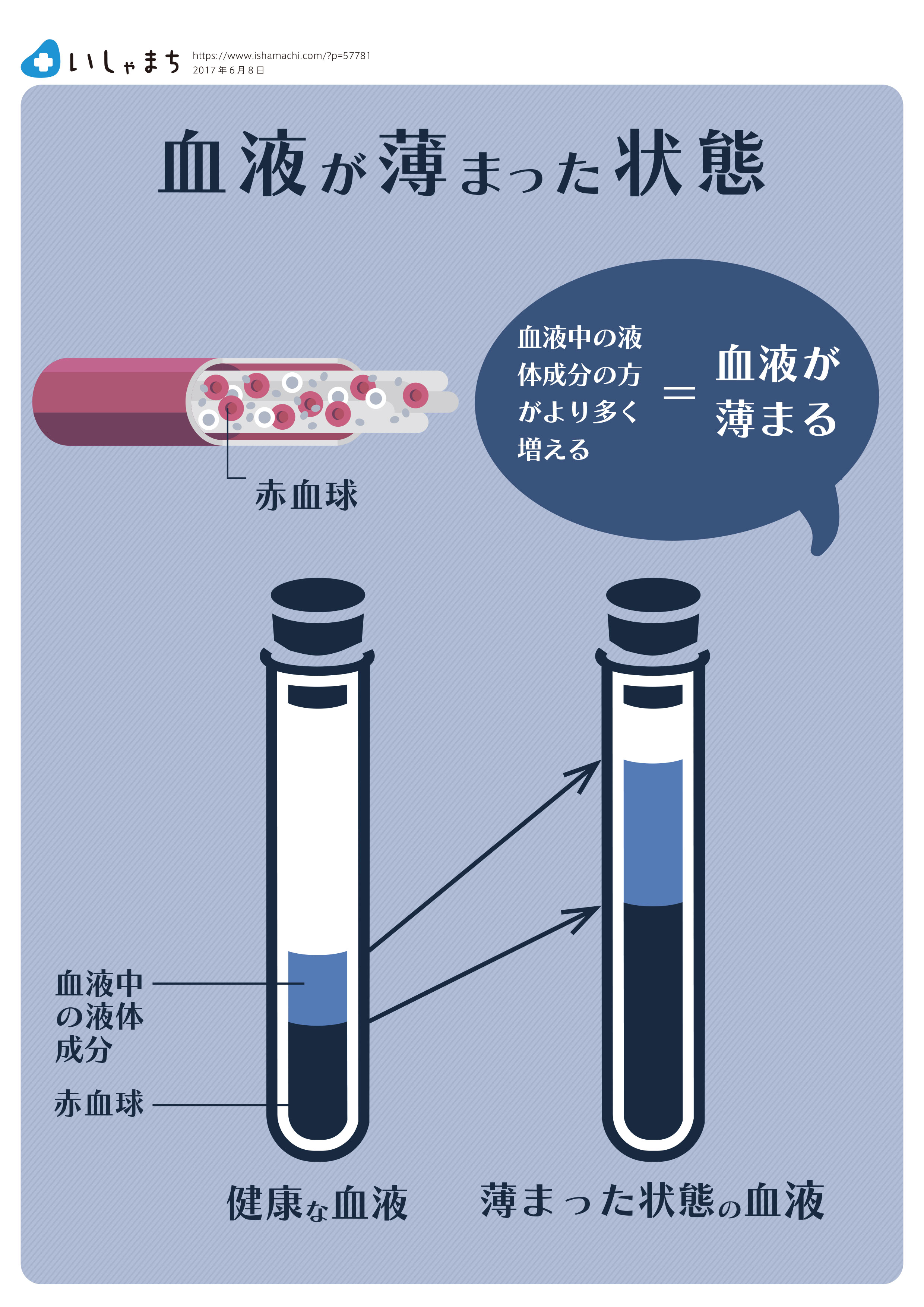 血液が薄まった状態-図解